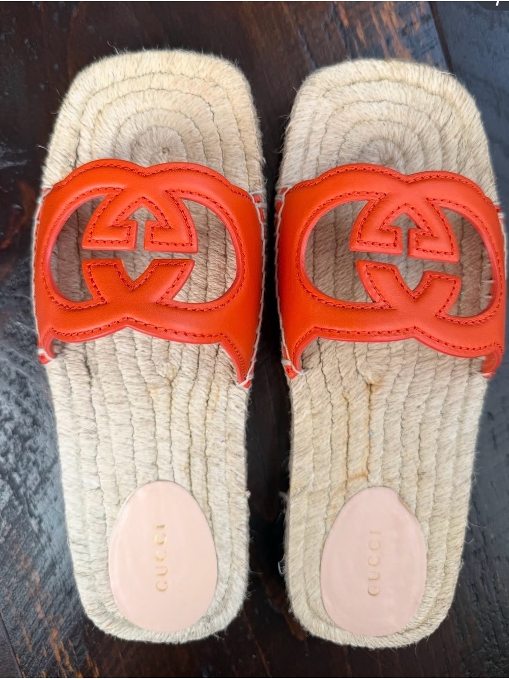 Gucci Interlocking GG Espadrille Slides
